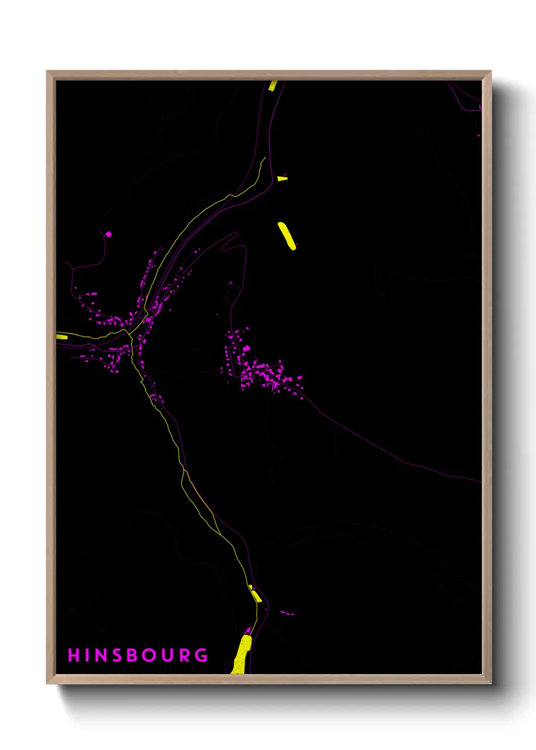 Une affiche de carte sur Hinsbourg