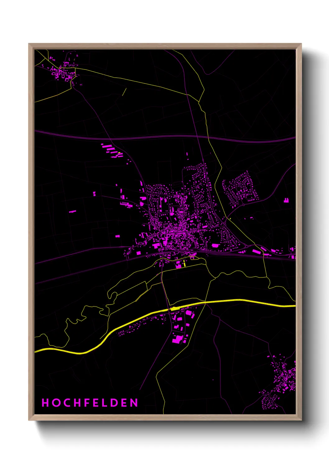 Une affiche de carte sur Hochfelden