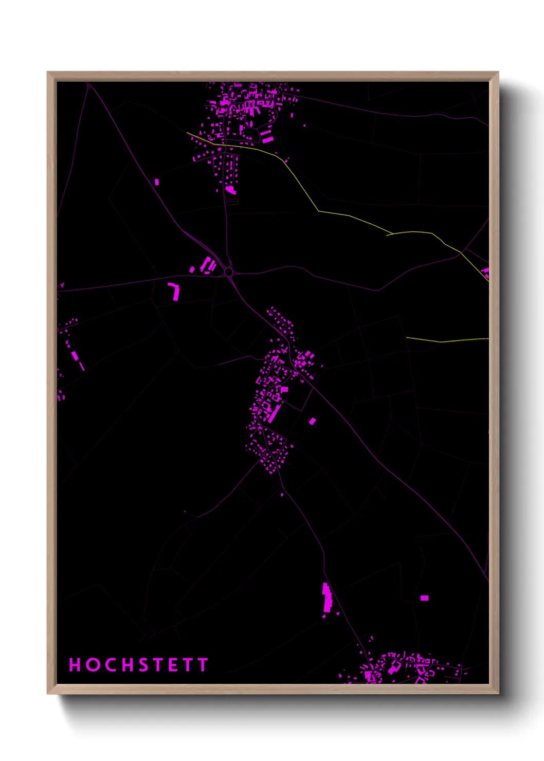 Une affiche de carte sur Hochstett