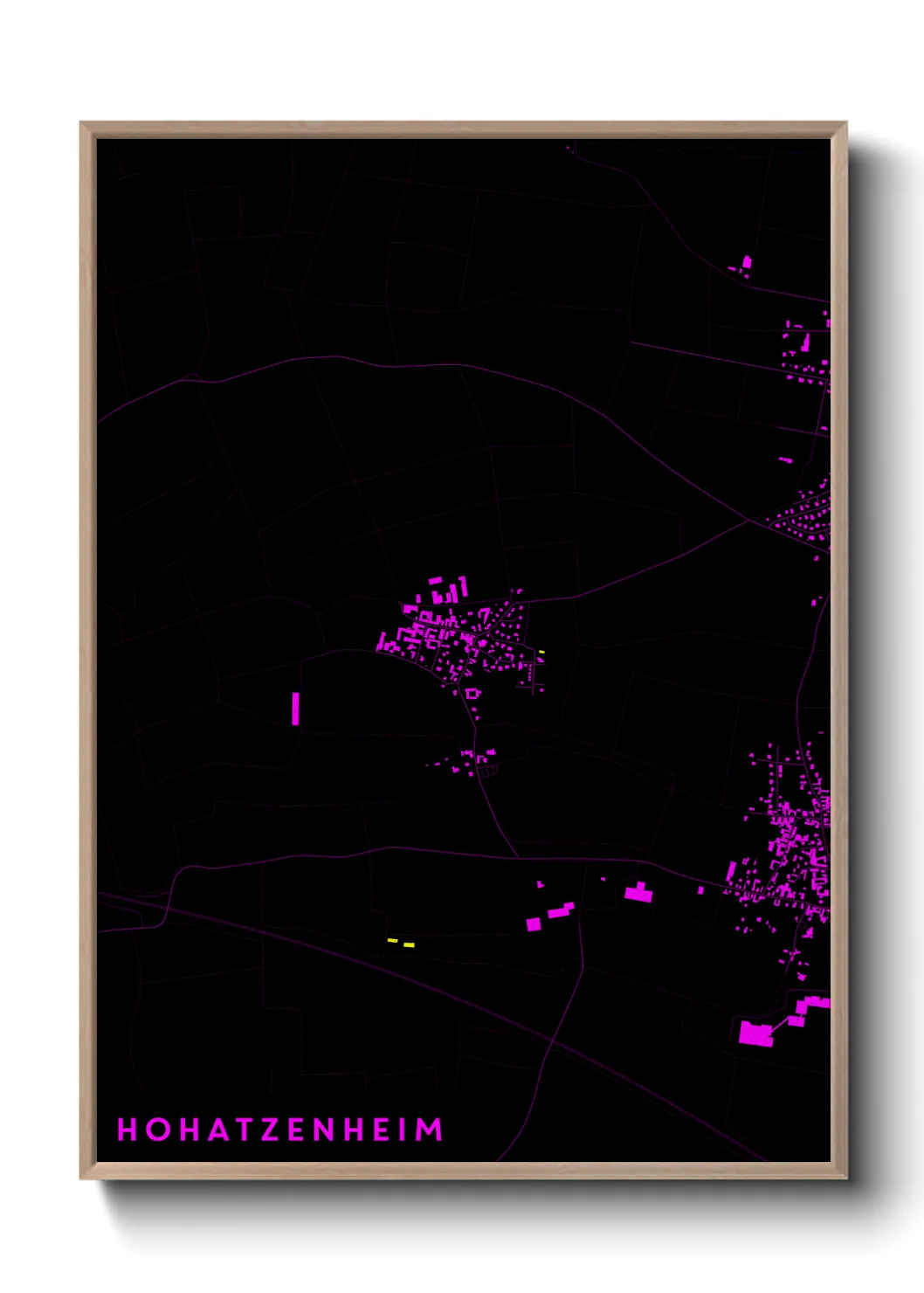 Une affiche de carte sur Hohatzenheim