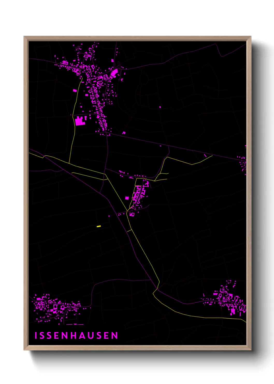 Une affiche de carte sur Issenhausen