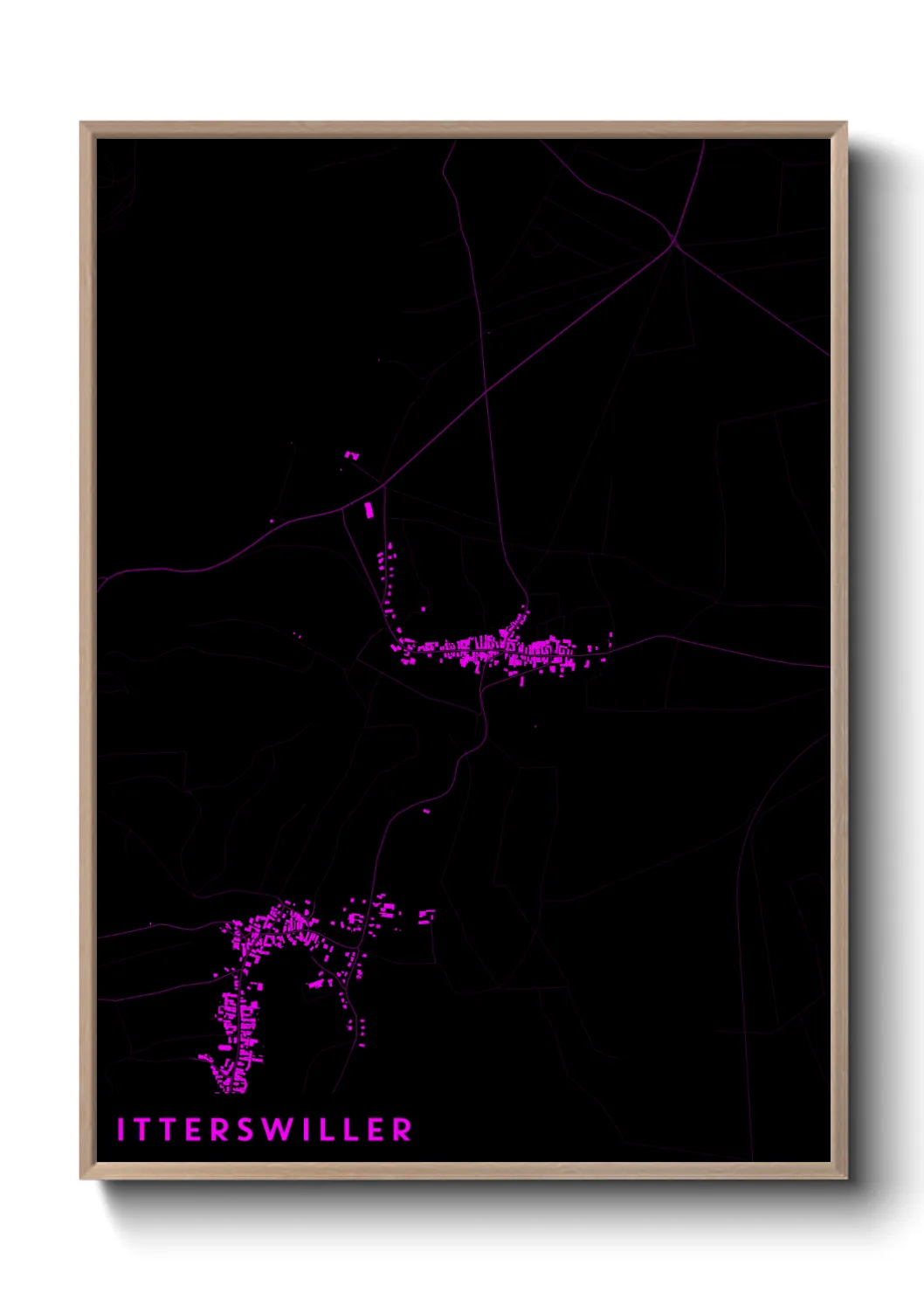Une affiche de carte sur Itterswiller