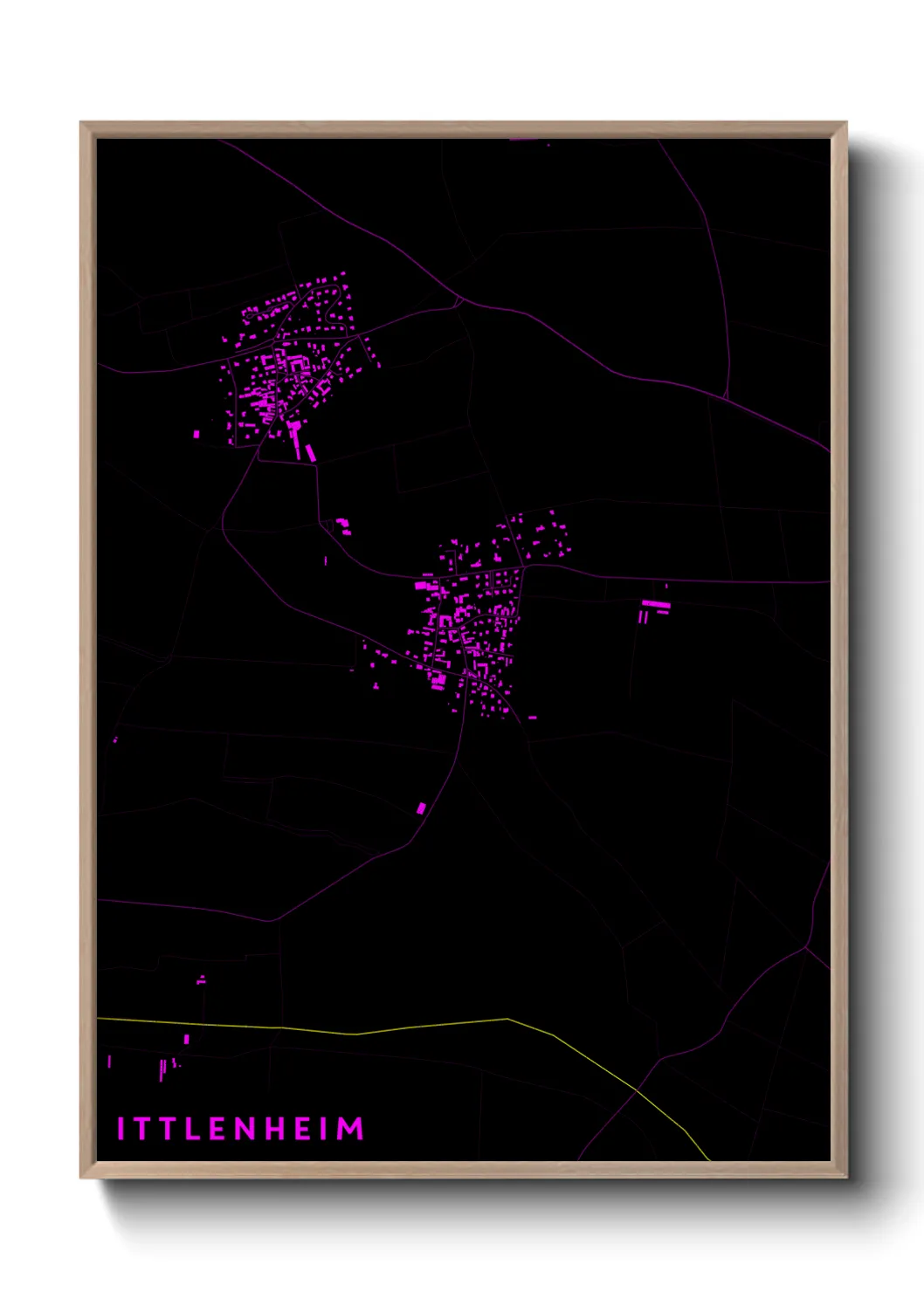 Une affiche de carte sur Ittlenheim