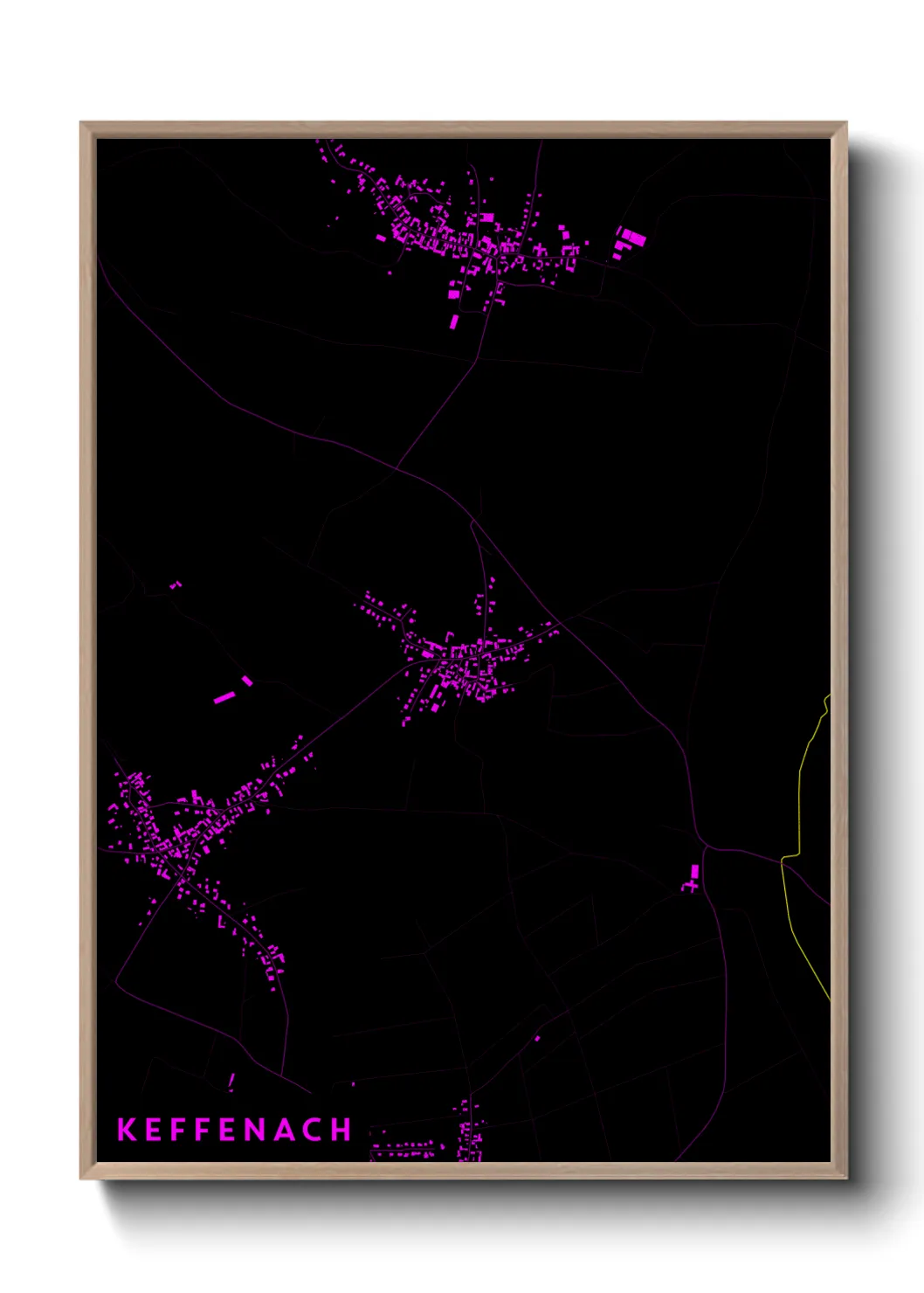 Une affiche de carte sur Keffenach