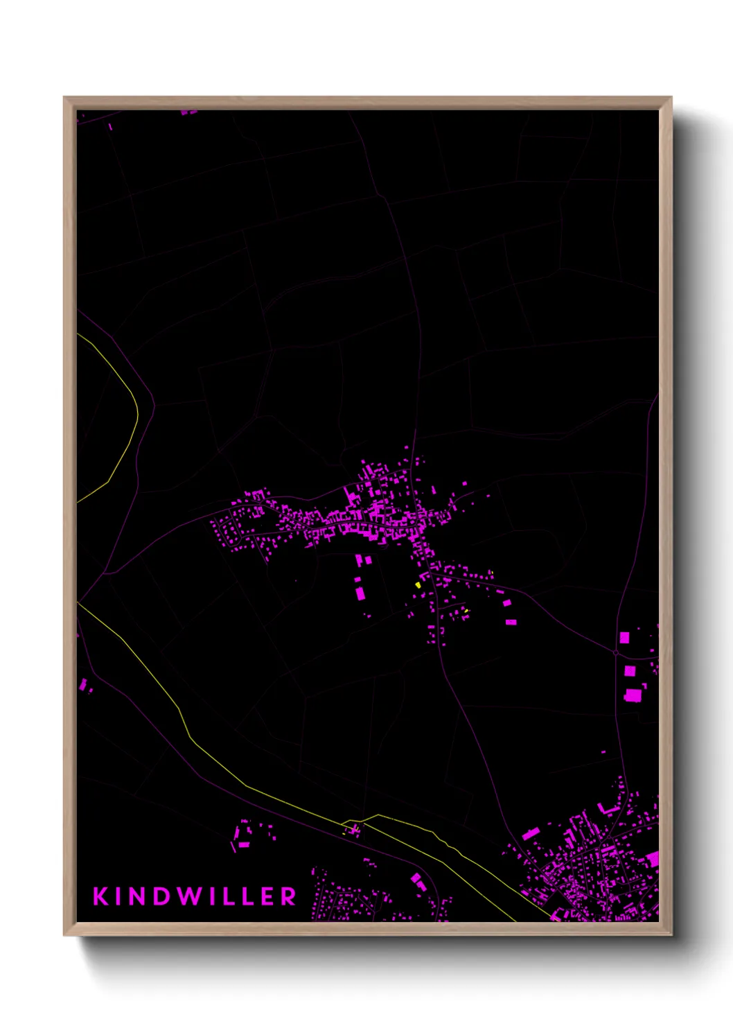 Une affiche de carte sur Kindwiller