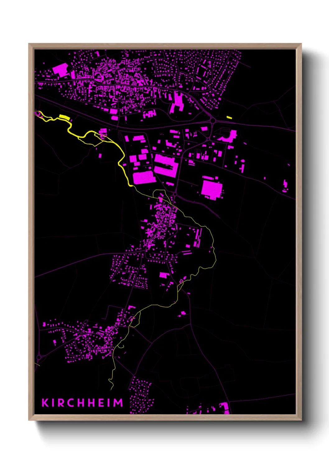 Une affiche de carte sur Kirchheim