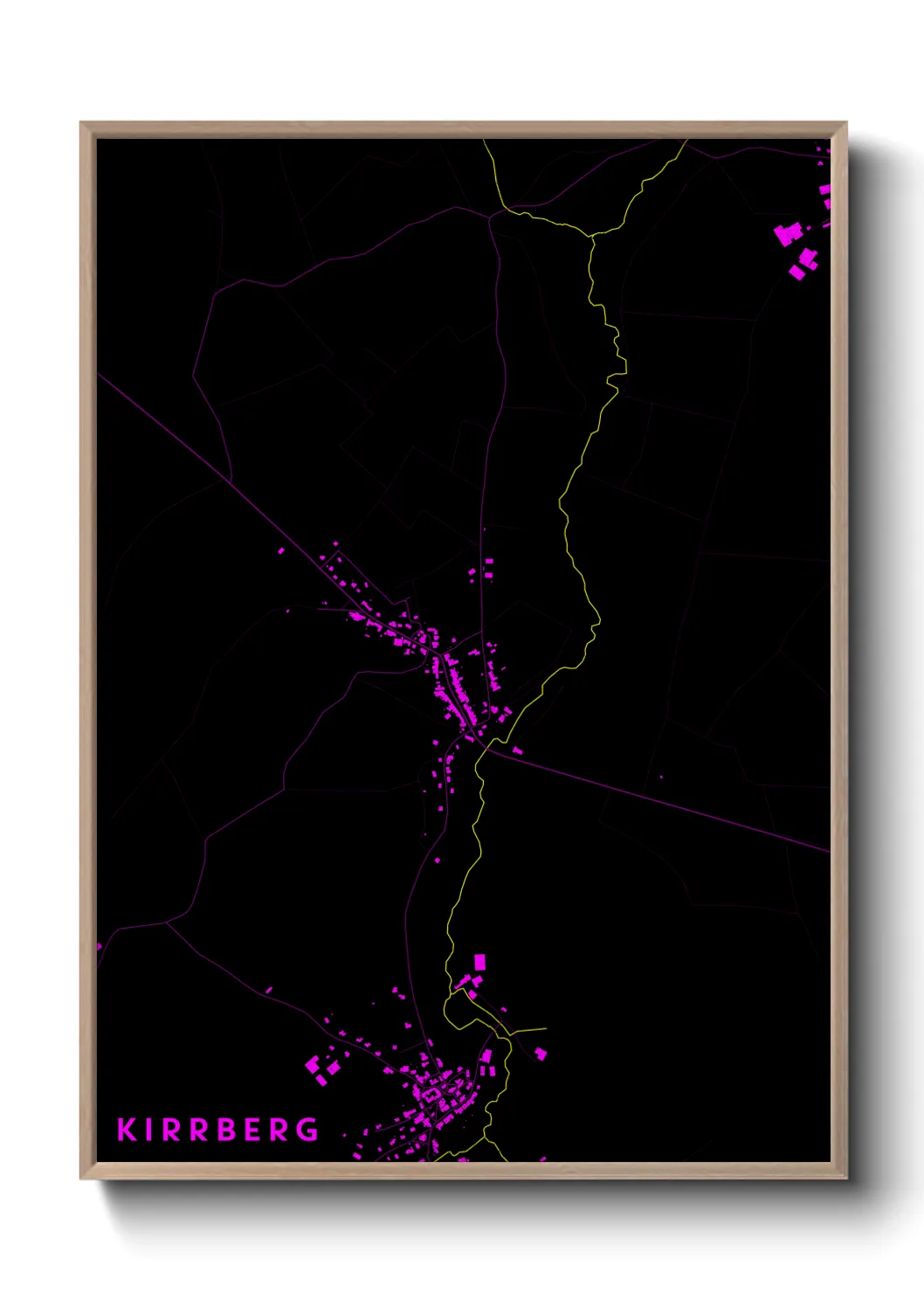 Une affiche de carte sur Kirrberg