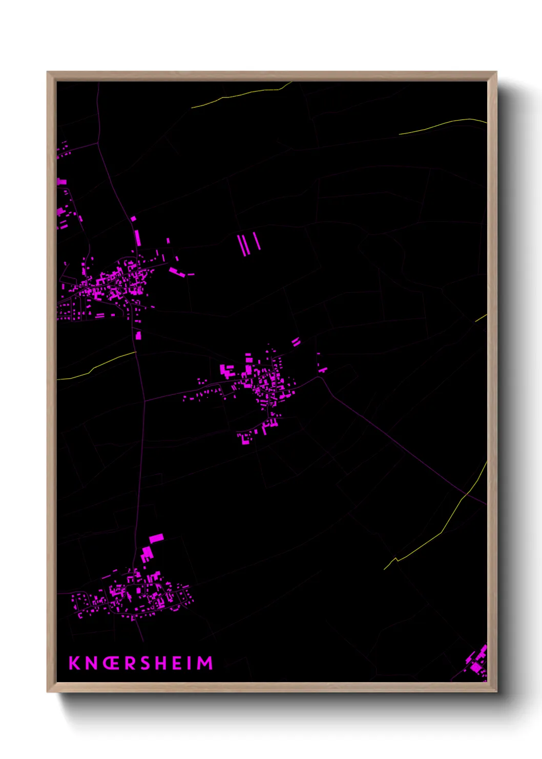 Une affiche de carte sur Knœrsheim