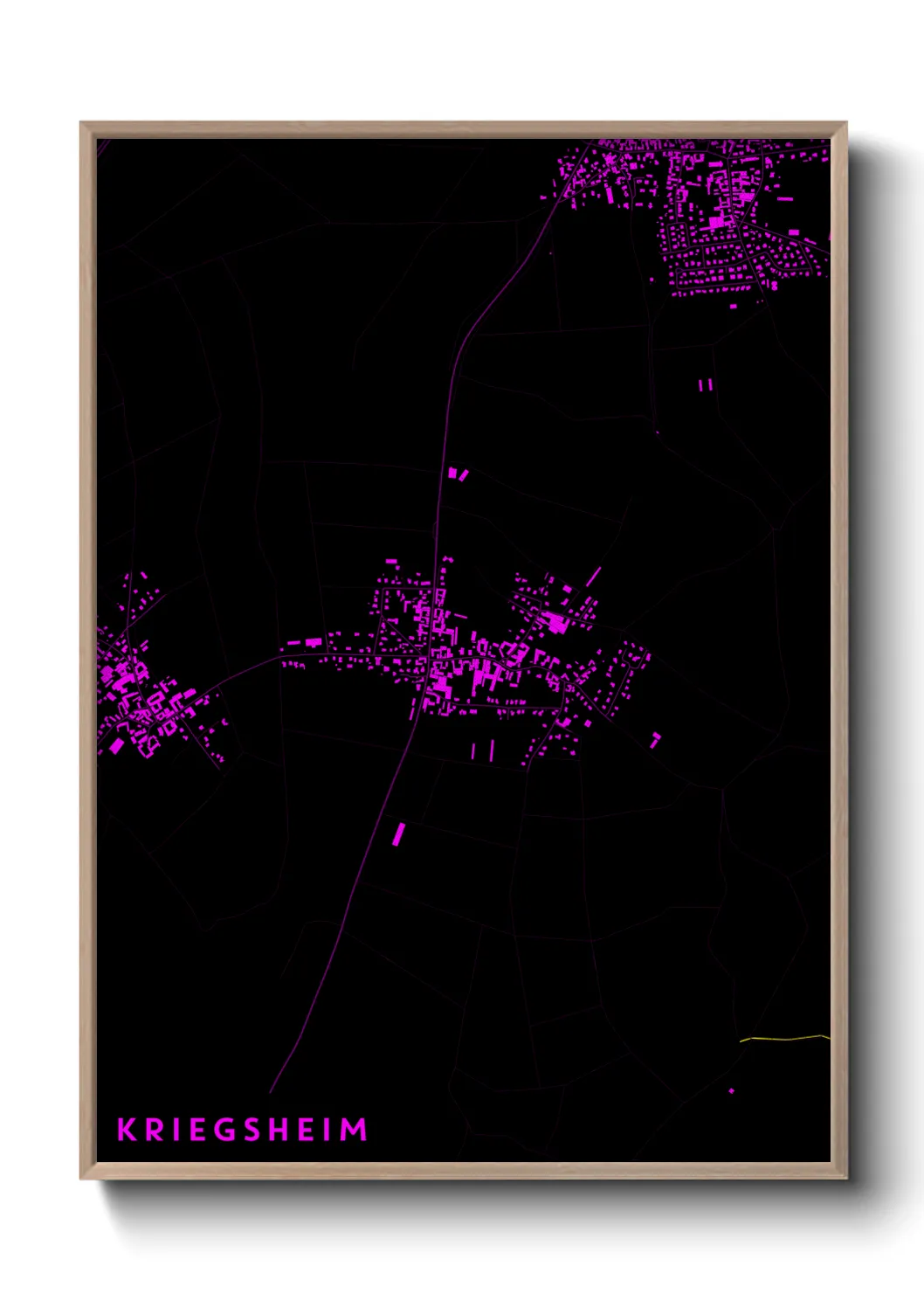 Une affiche de carte sur Kriegsheim