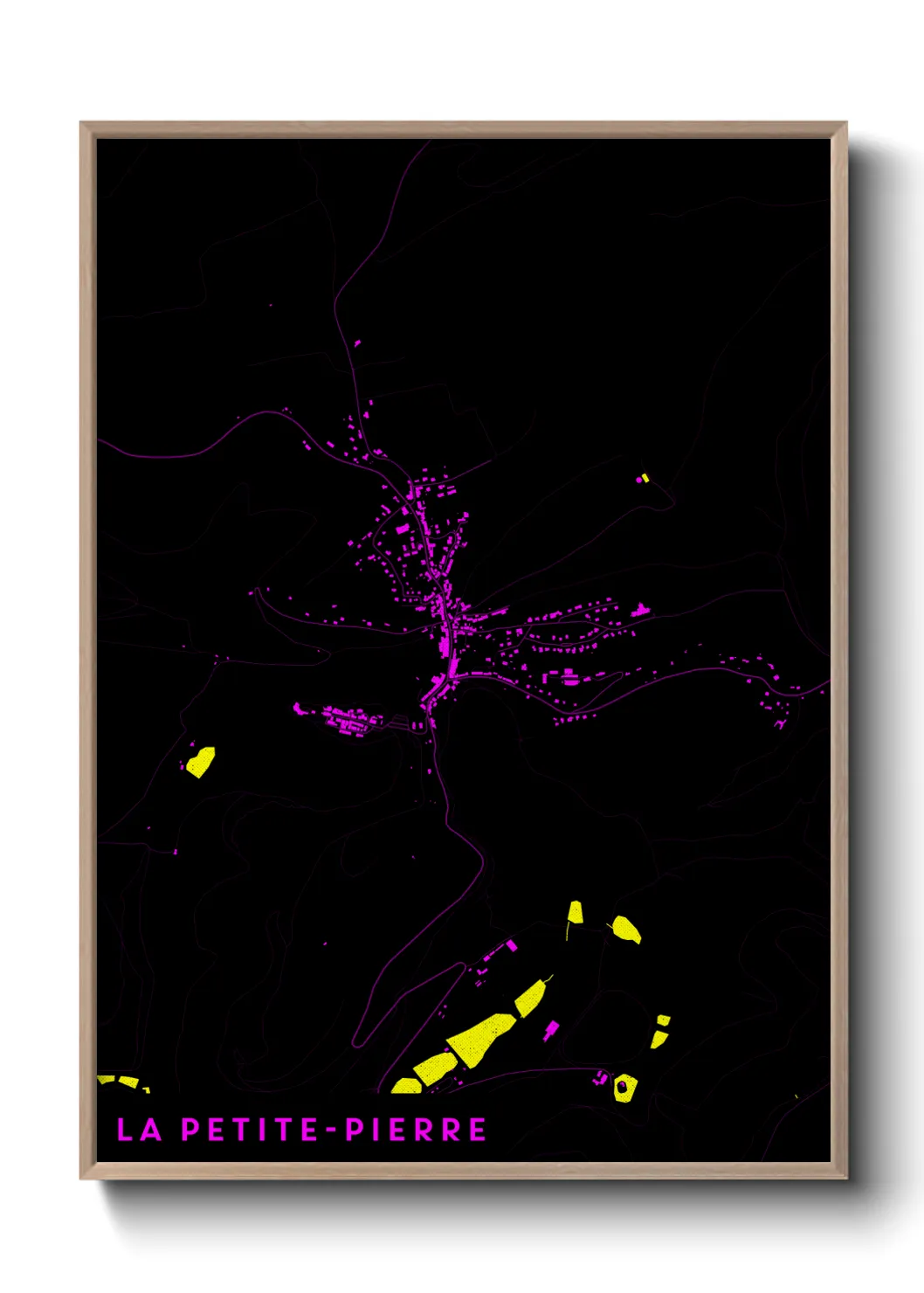 Une affiche de carte sur La Petite-Pierre