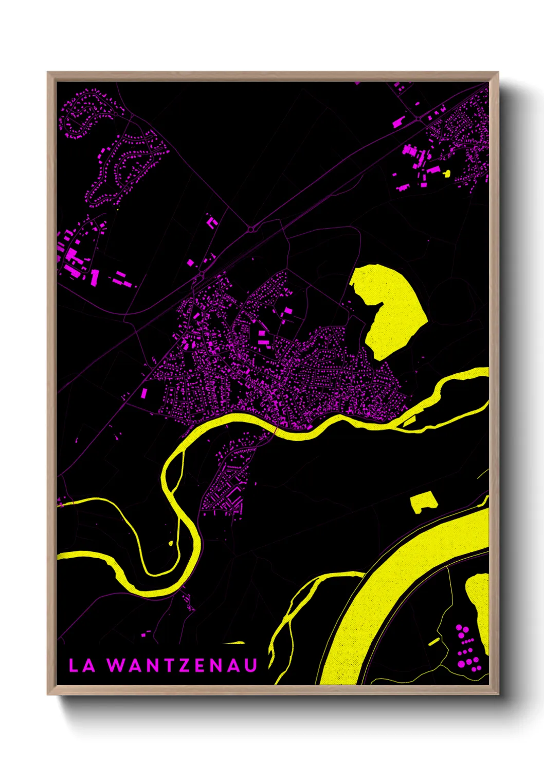 Une affiche de carte sur La Wantzenau