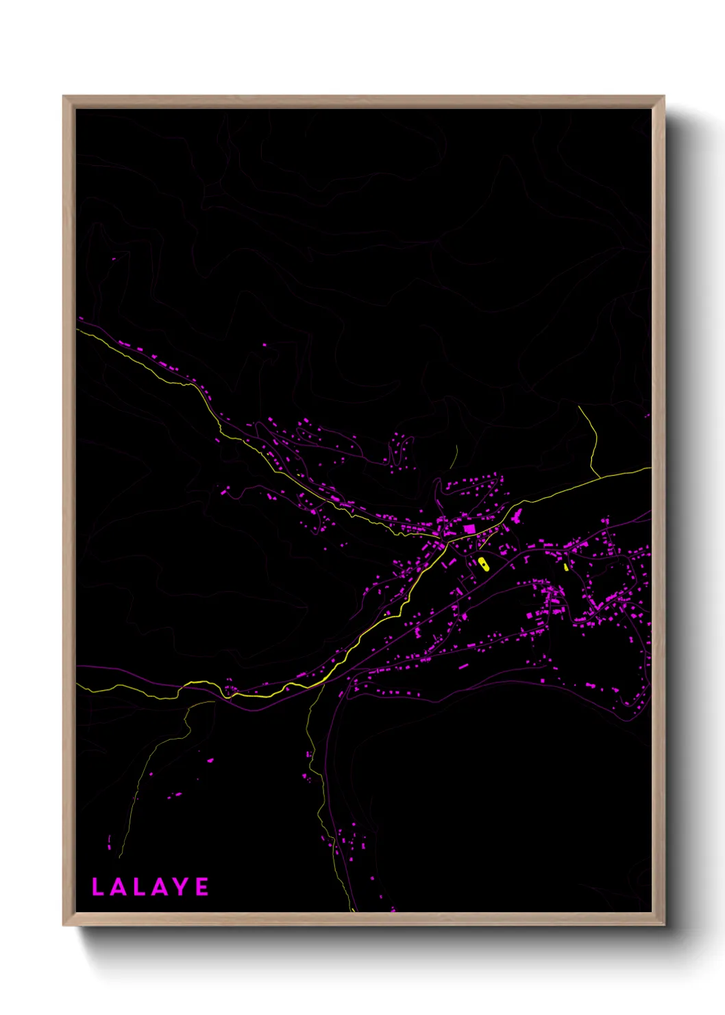 Une affiche de carte sur Lalaye