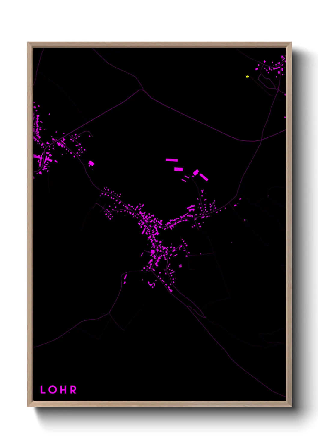 Une affiche de carte sur Lohr