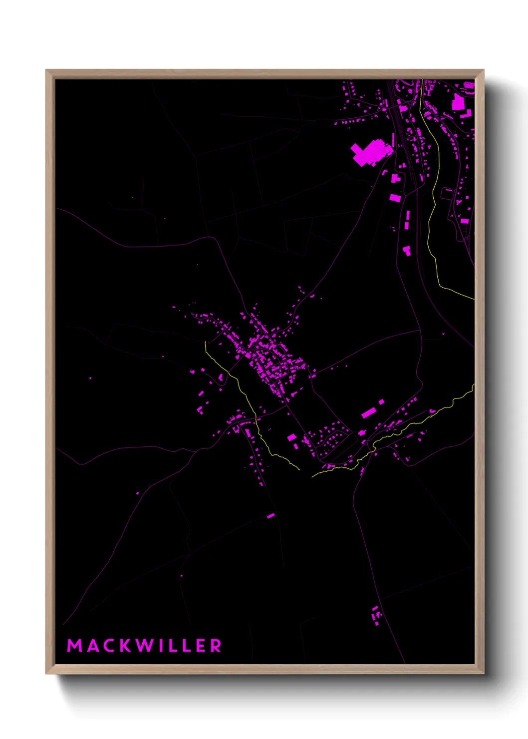 Une affiche de carte sur Mackwiller