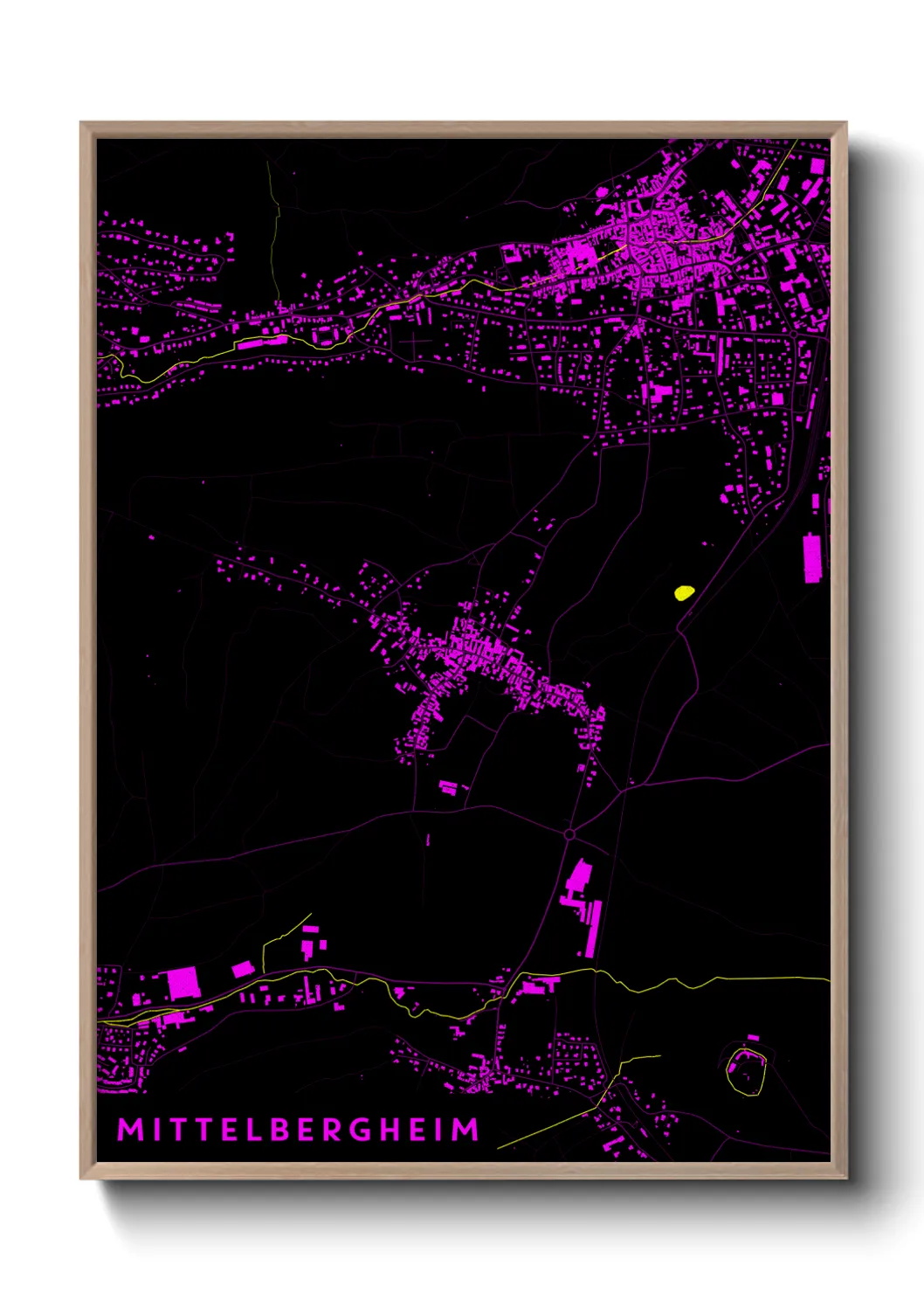 Une affiche de carte sur Mittelbergheim