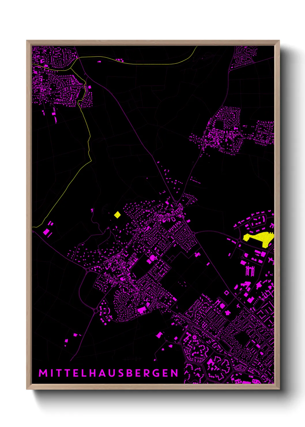 Une affiche de carte sur Mittelhausbergen