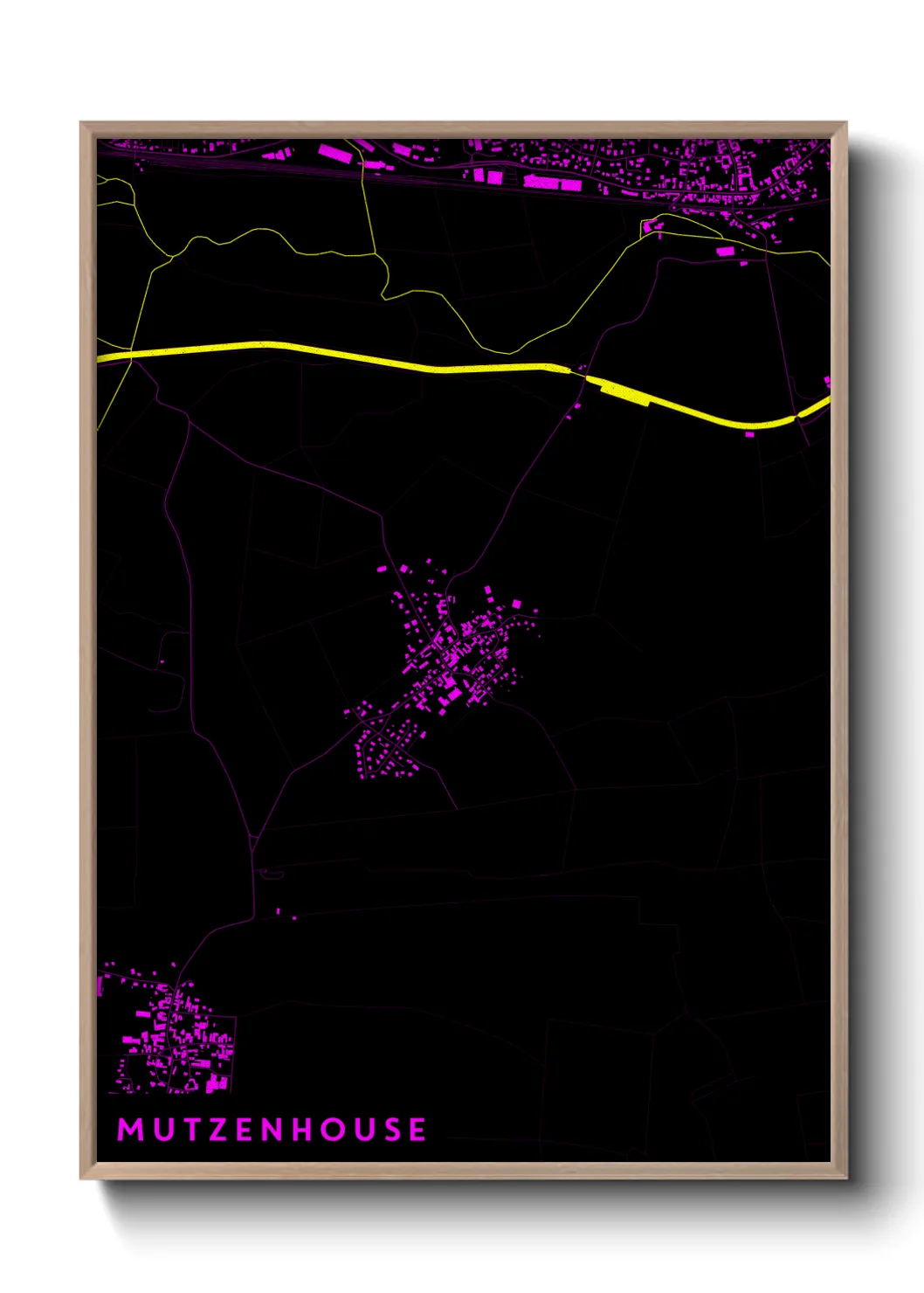 Une affiche de carte sur Mutzenhouse
