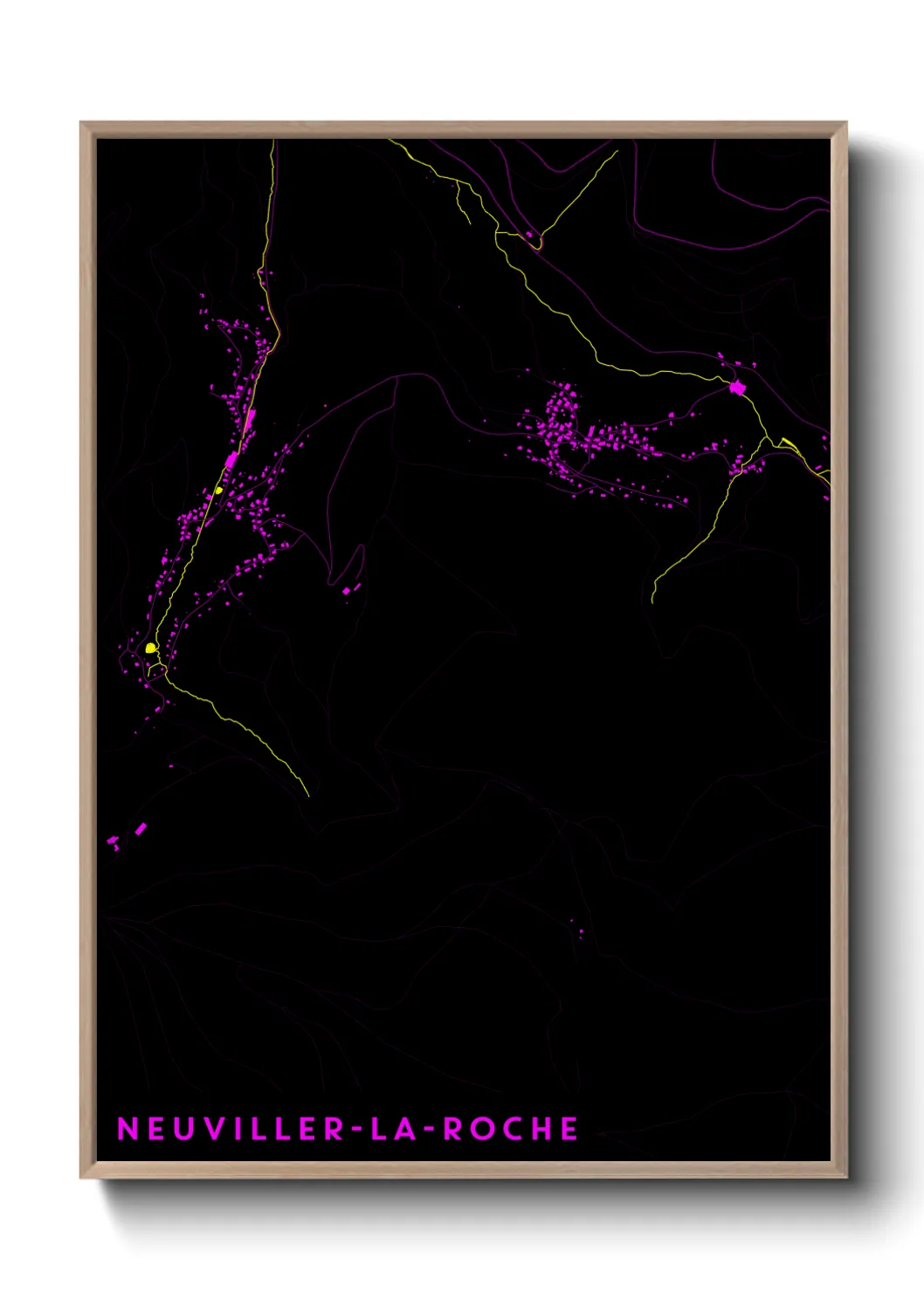 Une affiche de carte sur Neuviller-la-Roche