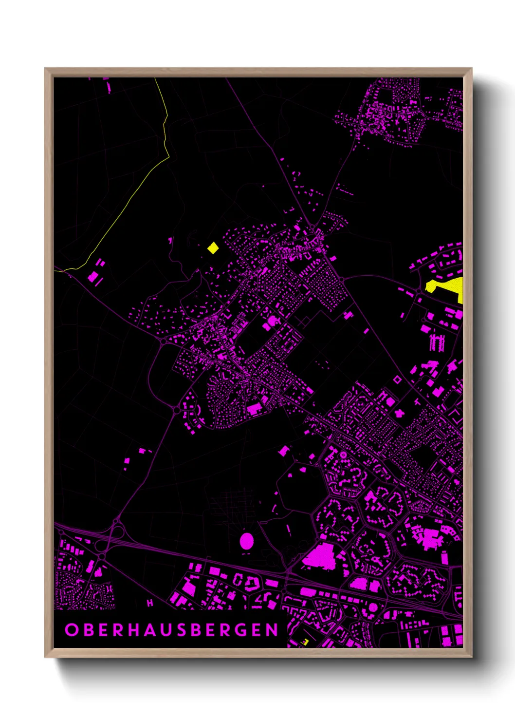 Une affiche de carte sur Oberhausbergen