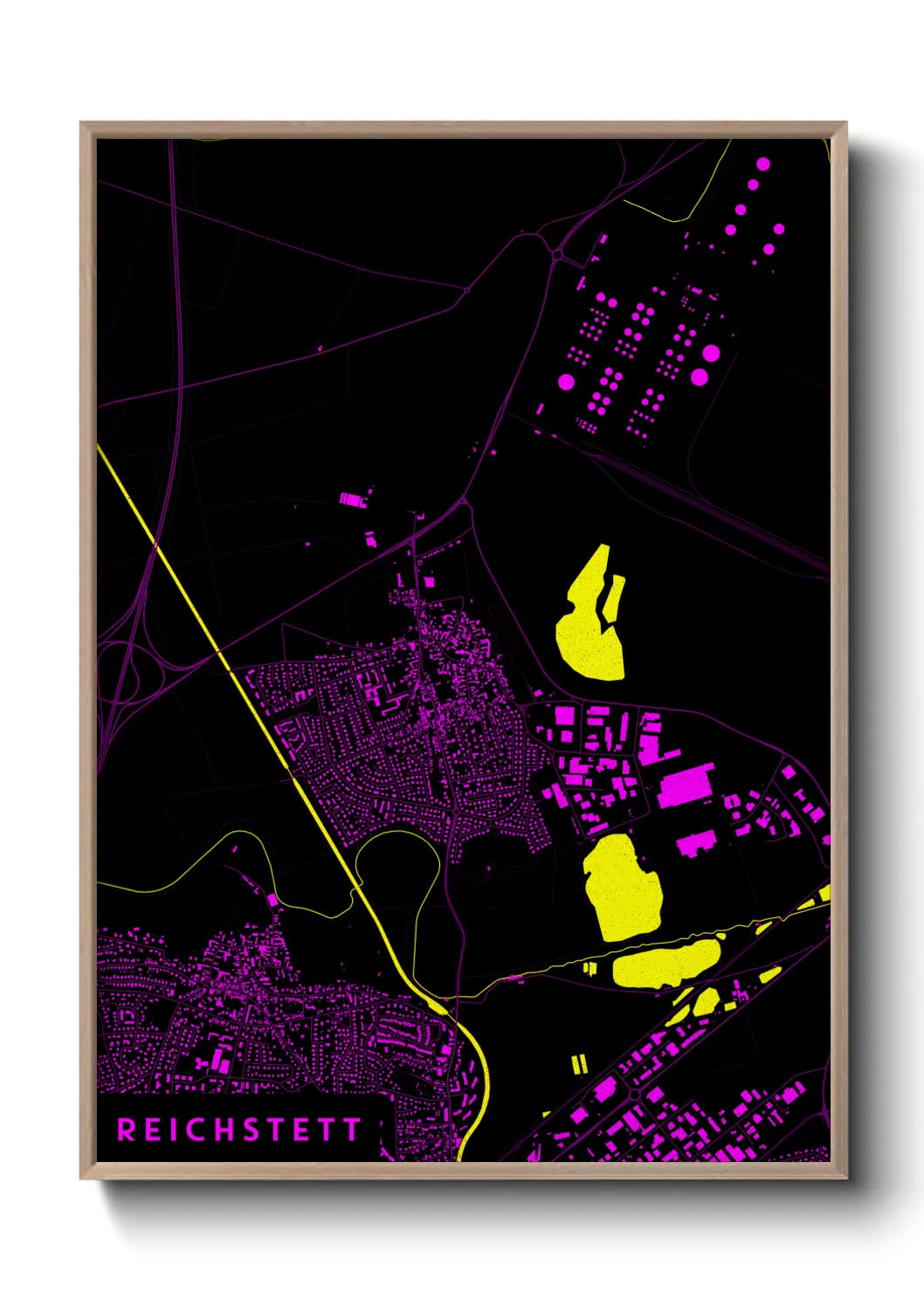 Une affiche de carte sur Reichstett