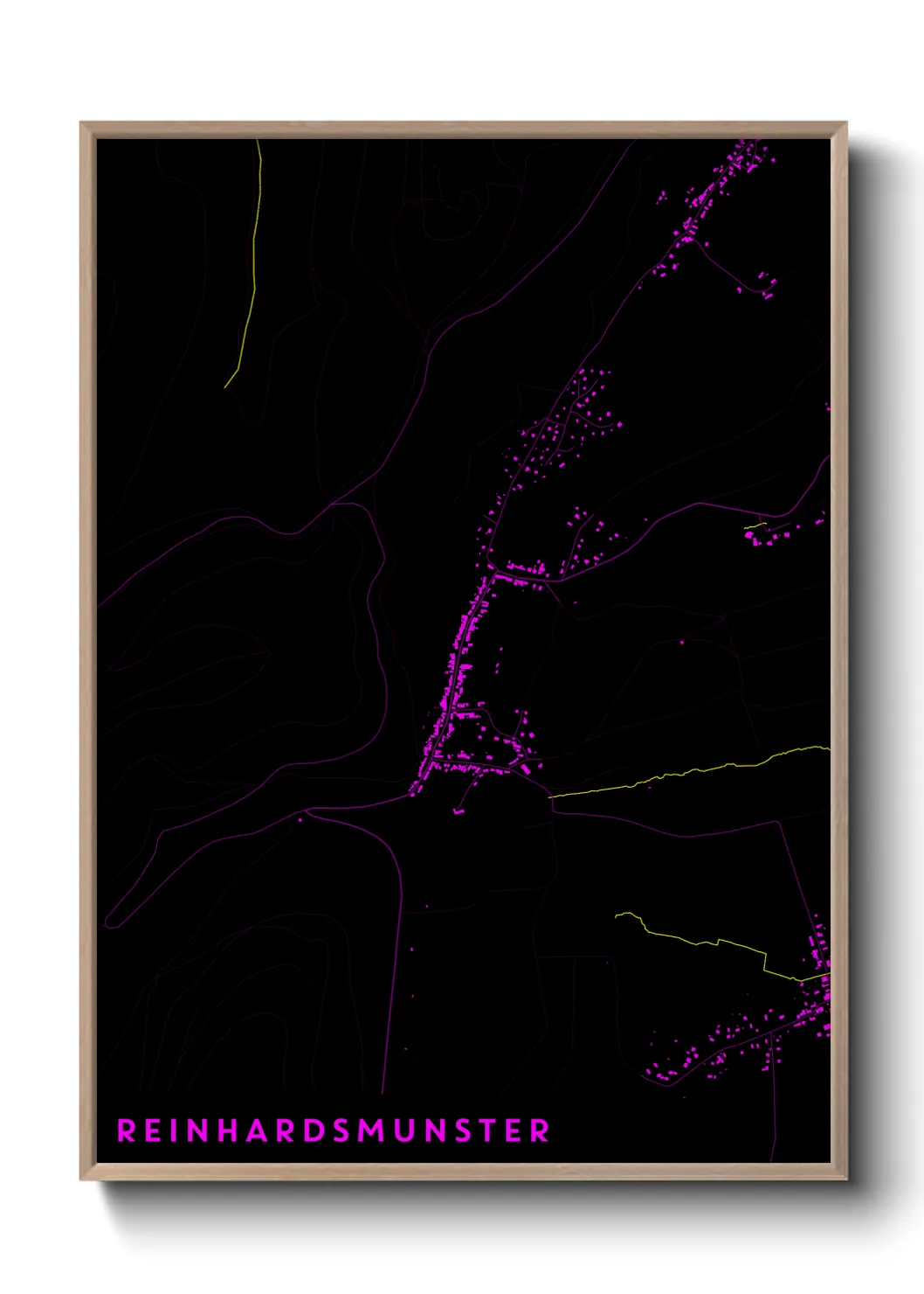 Une affiche de carte sur Reinhardsmunster