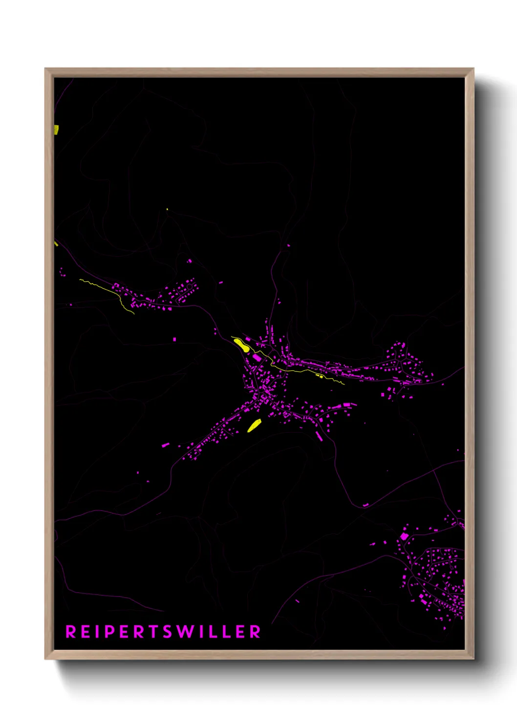 Une affiche de carte sur Reipertswiller