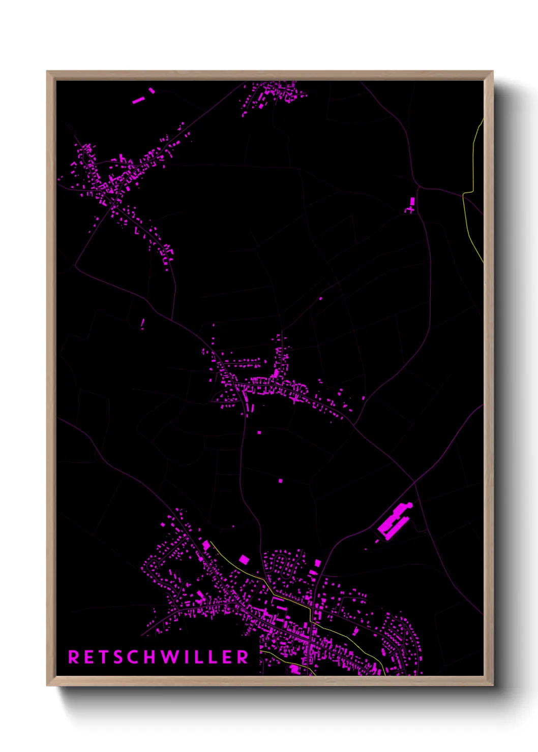 Une affiche de carte sur Retschwiller