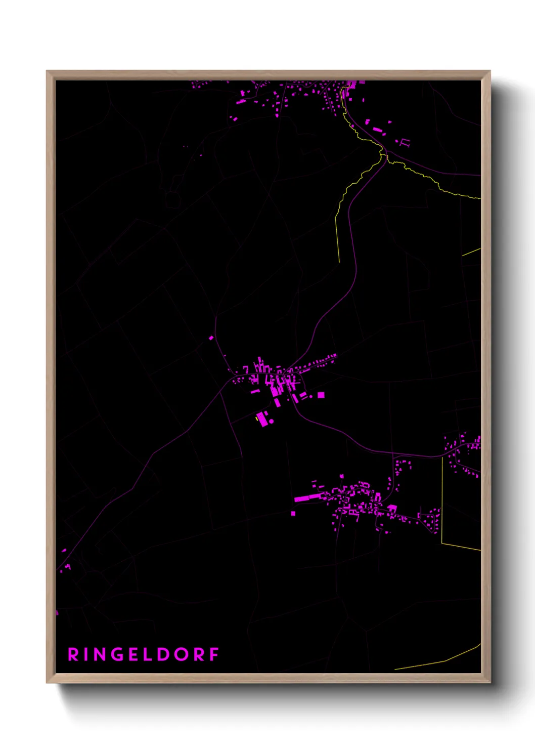 Une affiche de carte sur Ringeldorf