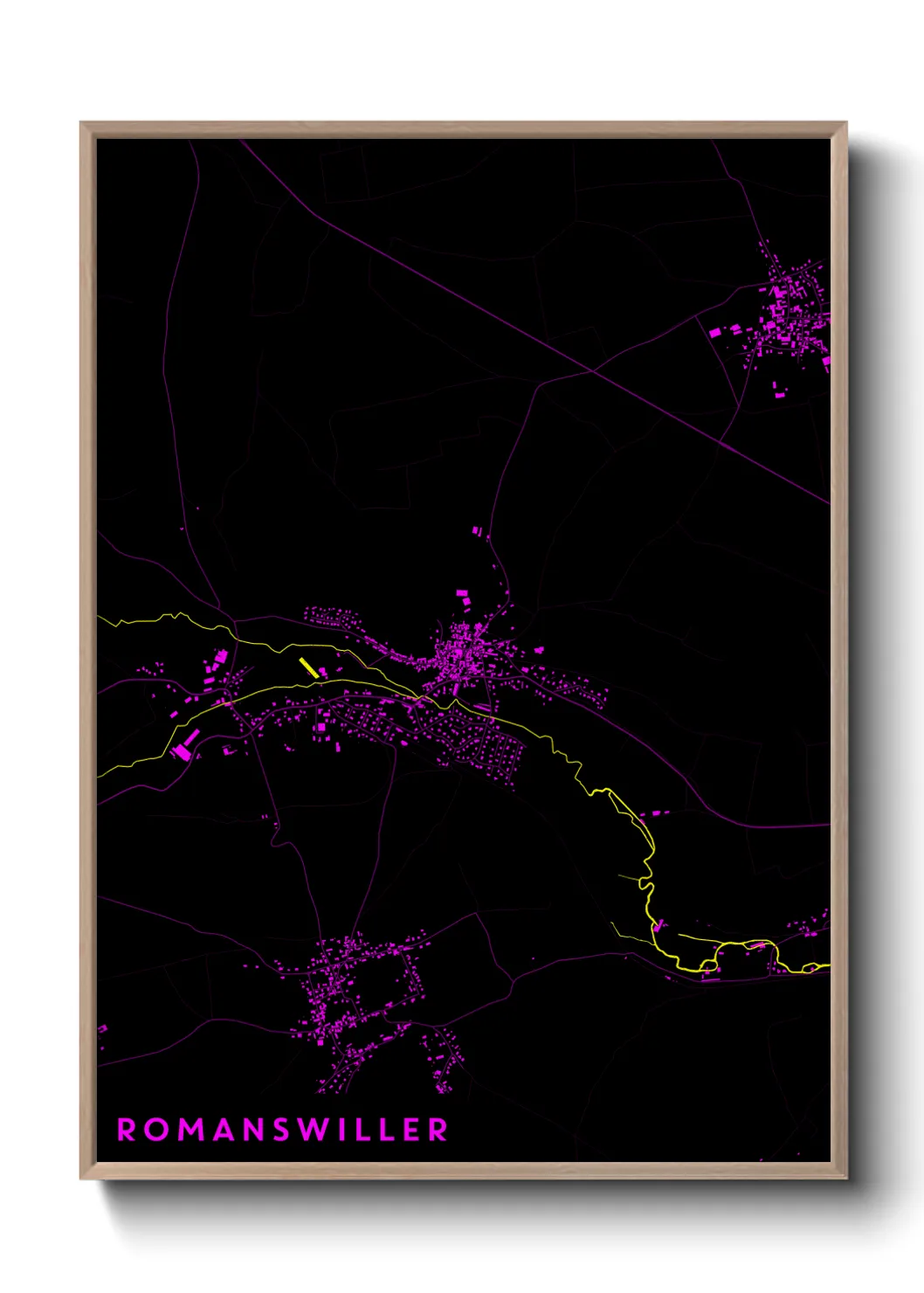 Une affiche de carte sur Romanswiller