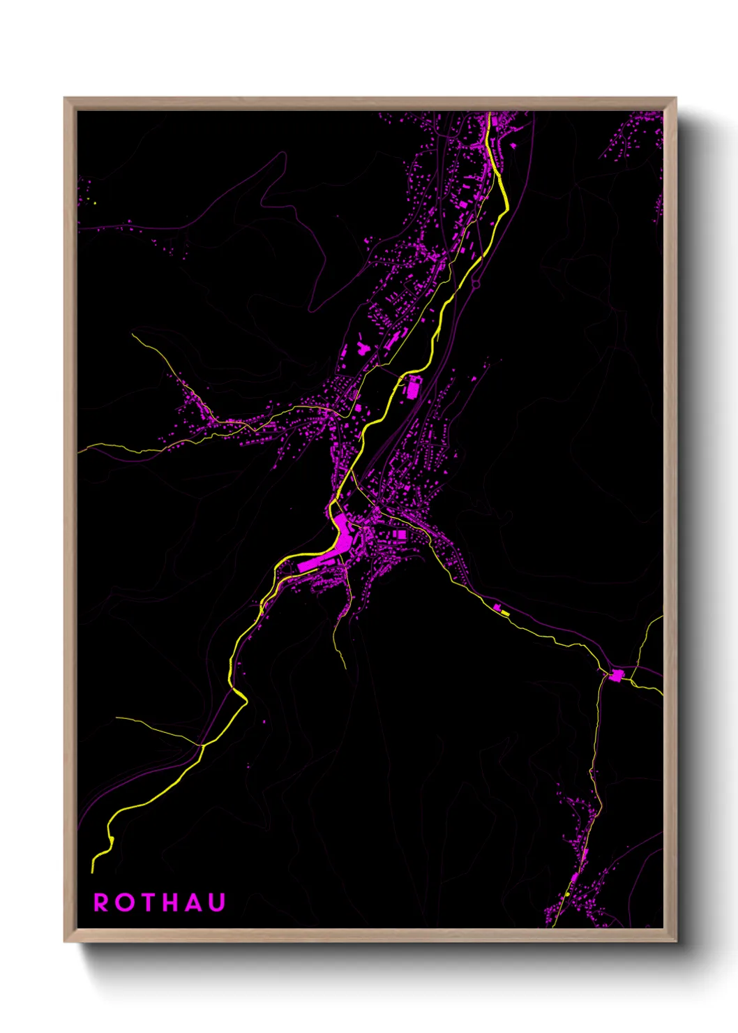 Une affiche de carte sur Rothau