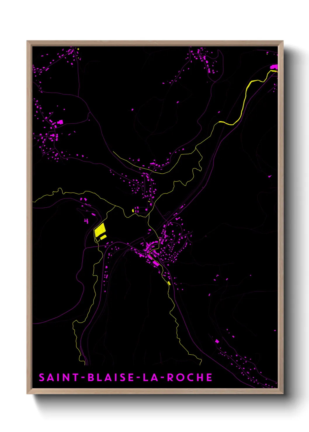 Un poster carteSaint-Blaise-la-Roche