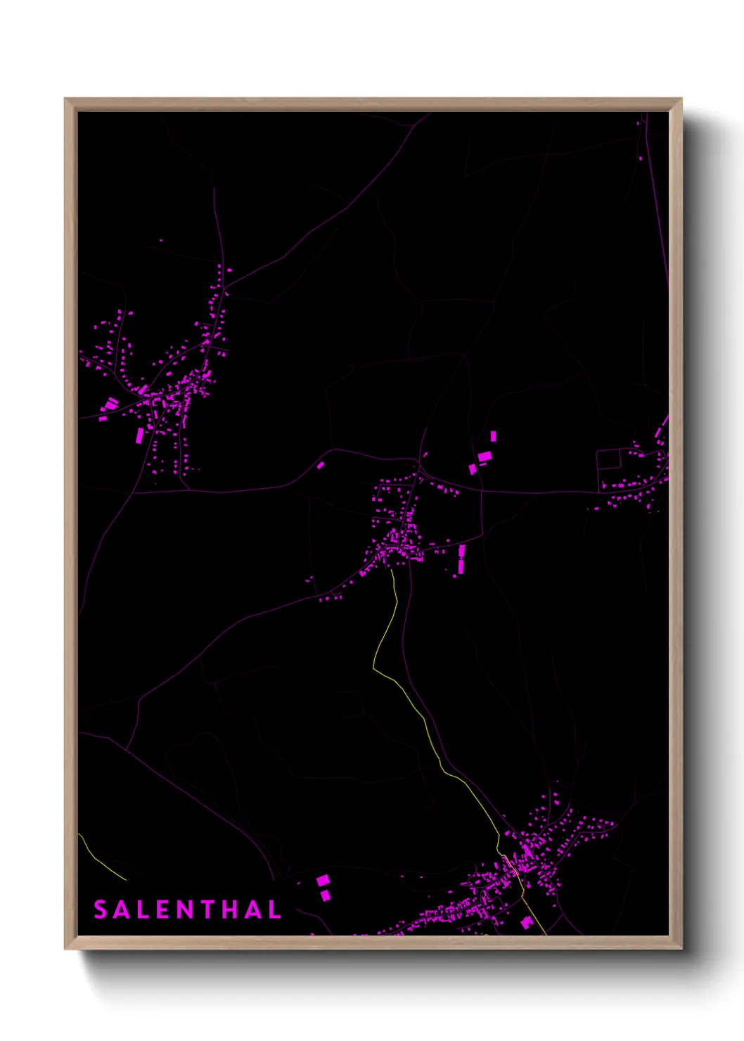 Une affiche de carte sur Salenthal