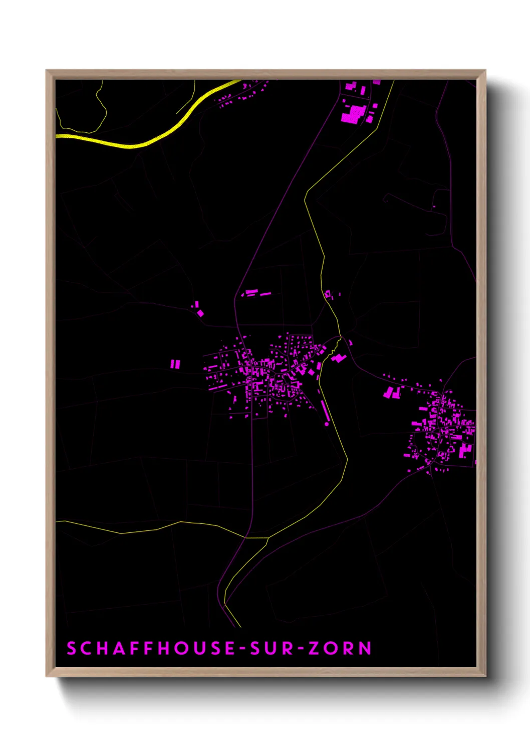 Un poster carteSchaffhouse-sur-Zorn