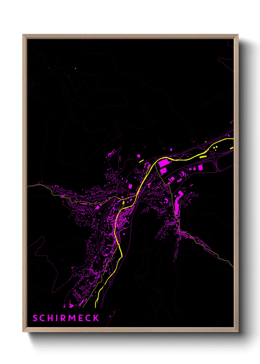 Une affiche de carte sur Schirmeck