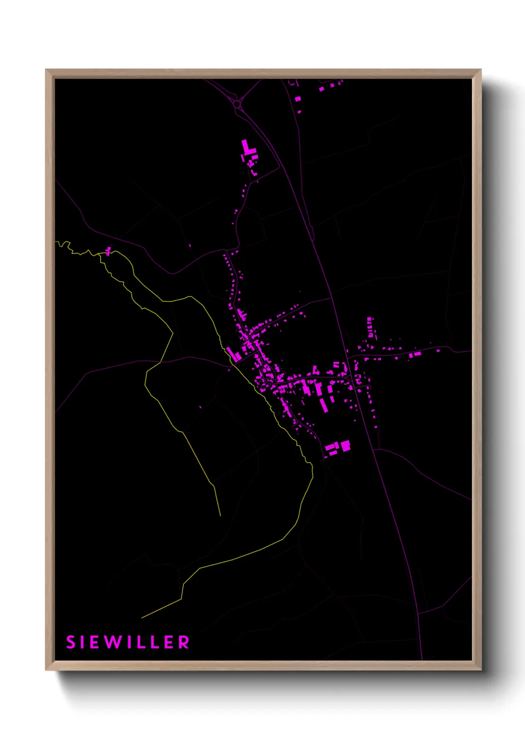 Une affiche de carte sur Siewiller