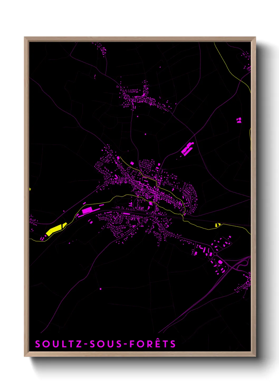 Une affiche de carte sur Soultz-sous-Forêts