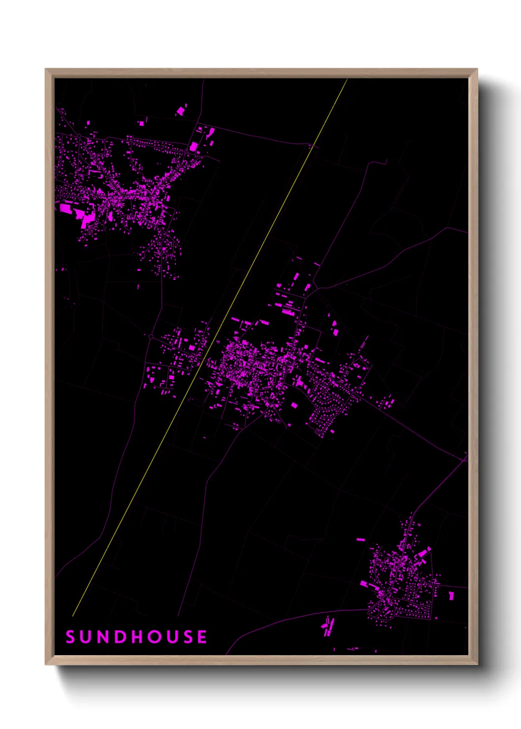 Une affiche de carte sur Sundhouse
