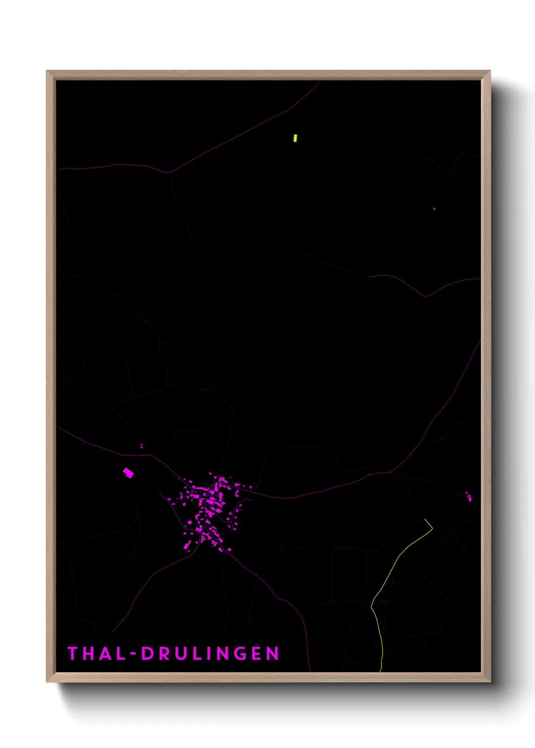 Une affiche de carte sur Thal-Drulingen