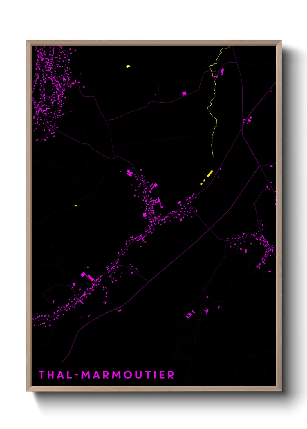 Une affiche de carte sur Thal-Marmoutier
