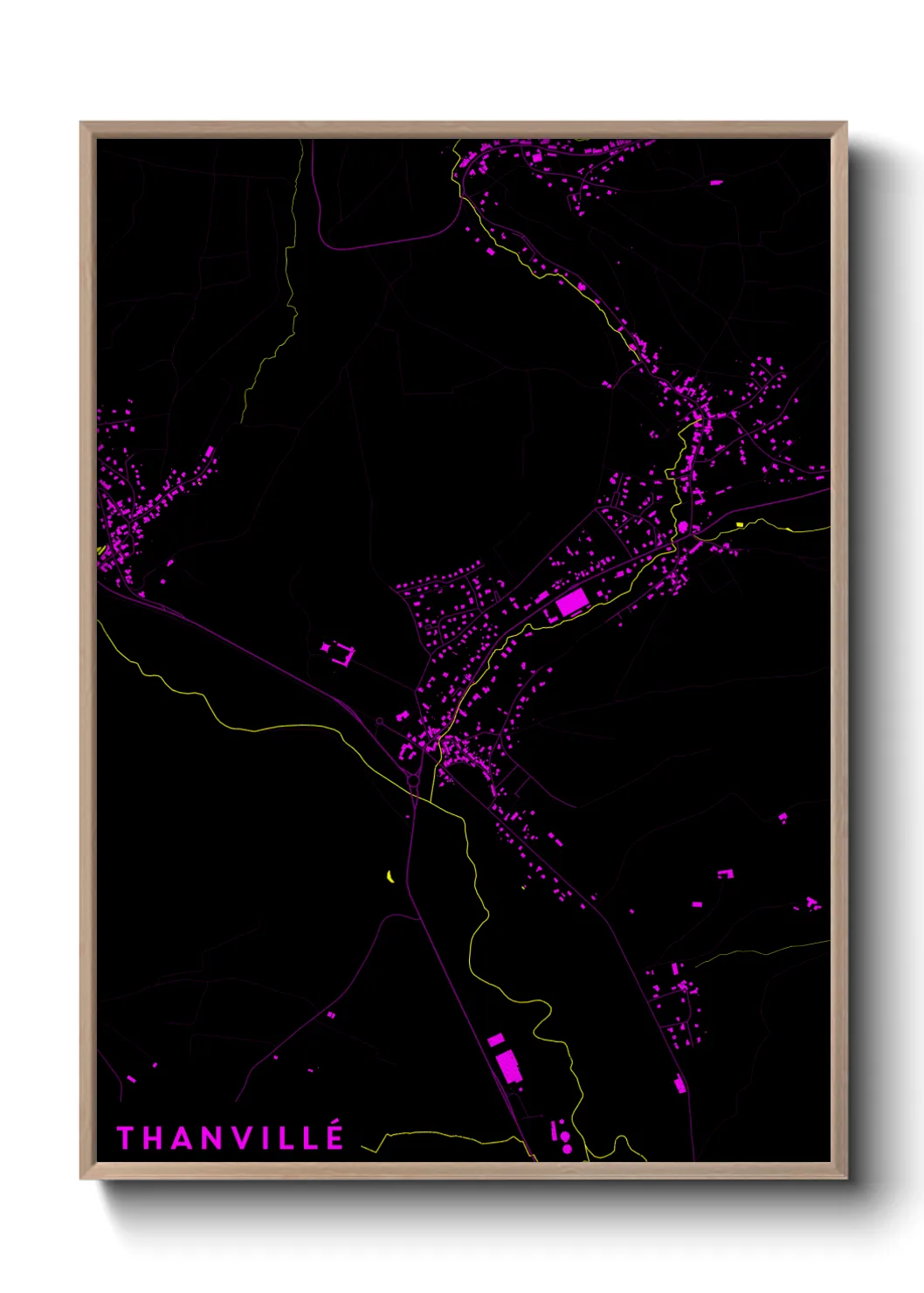 Une affiche de carte sur Thanvillé