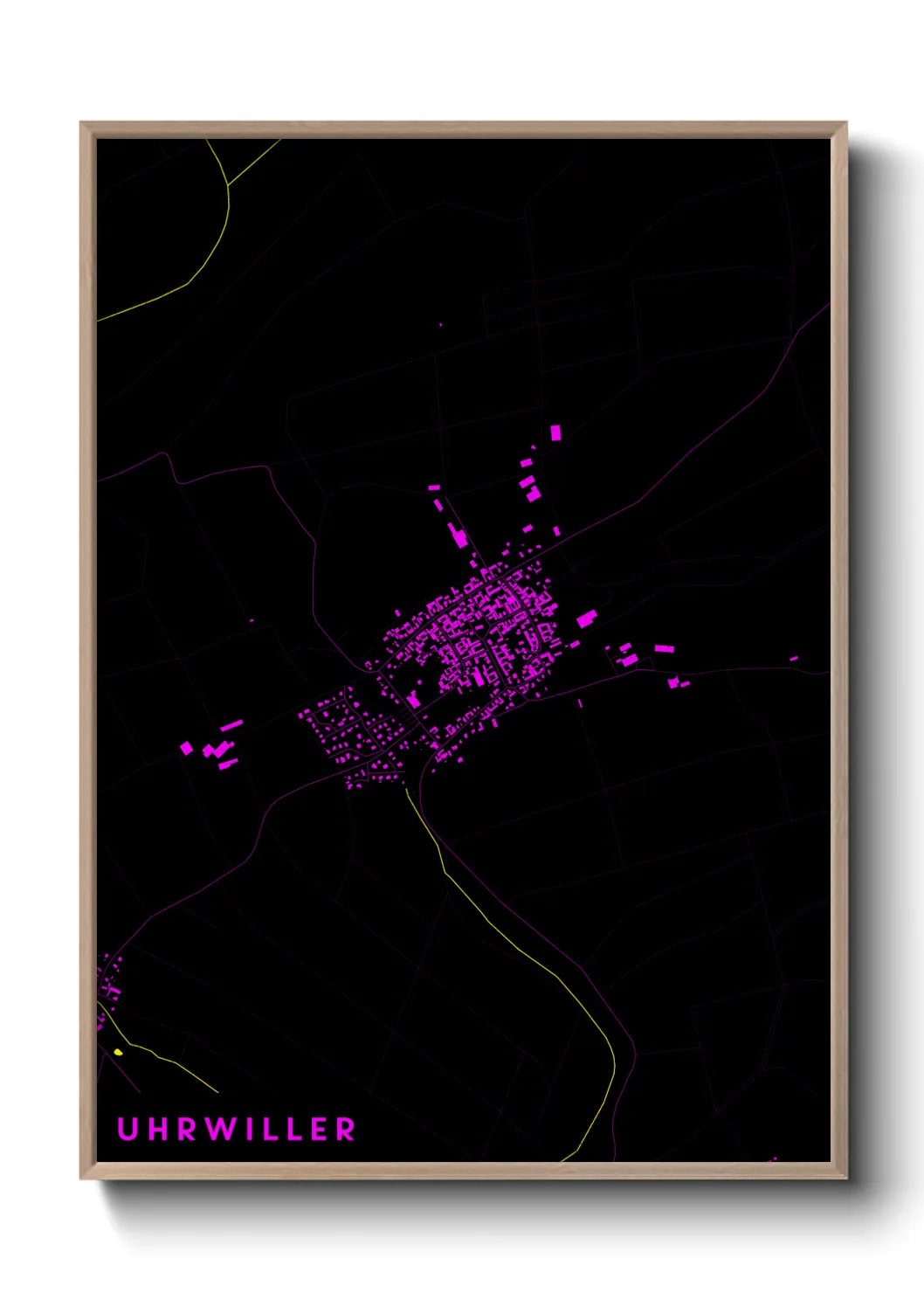 Une affiche de carte sur Uhrwiller