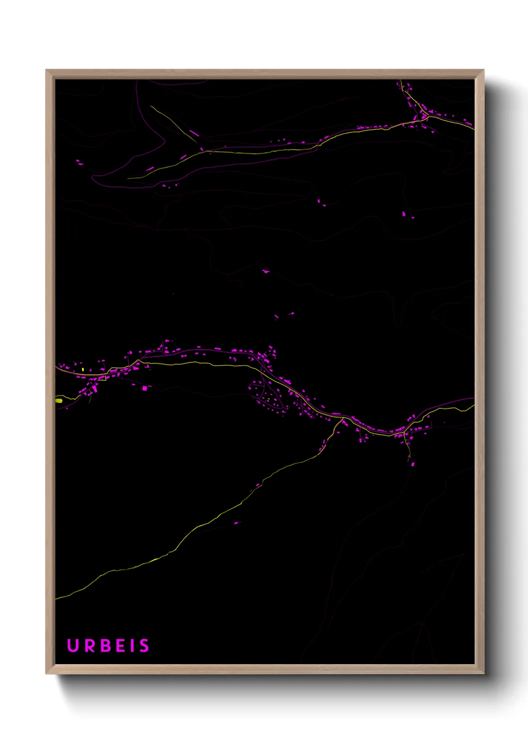 Une affiche de carte sur Urbeis