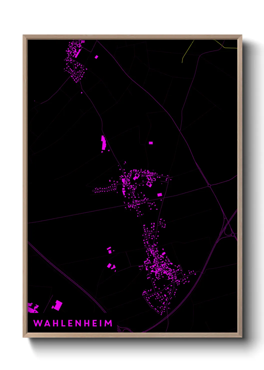 Une affiche de carte sur Wahlenheim