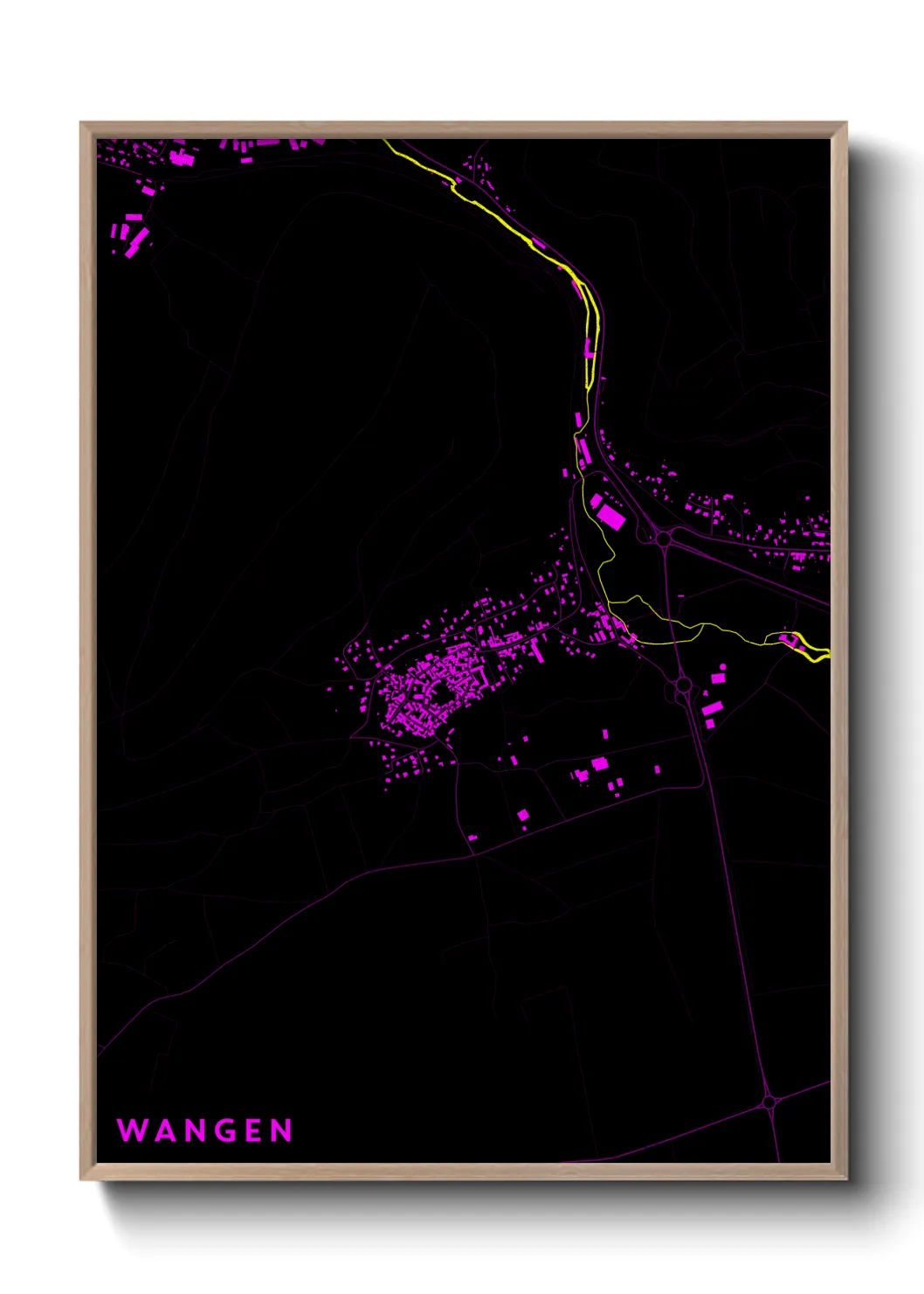 Une affiche de carte sur Wangen
