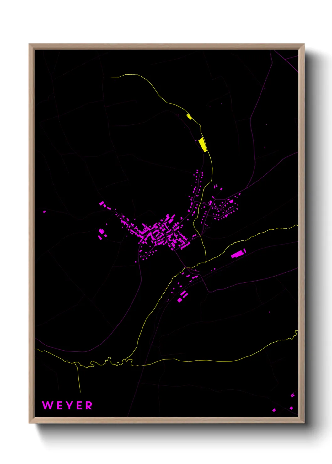 Une affiche de carte sur Weyer