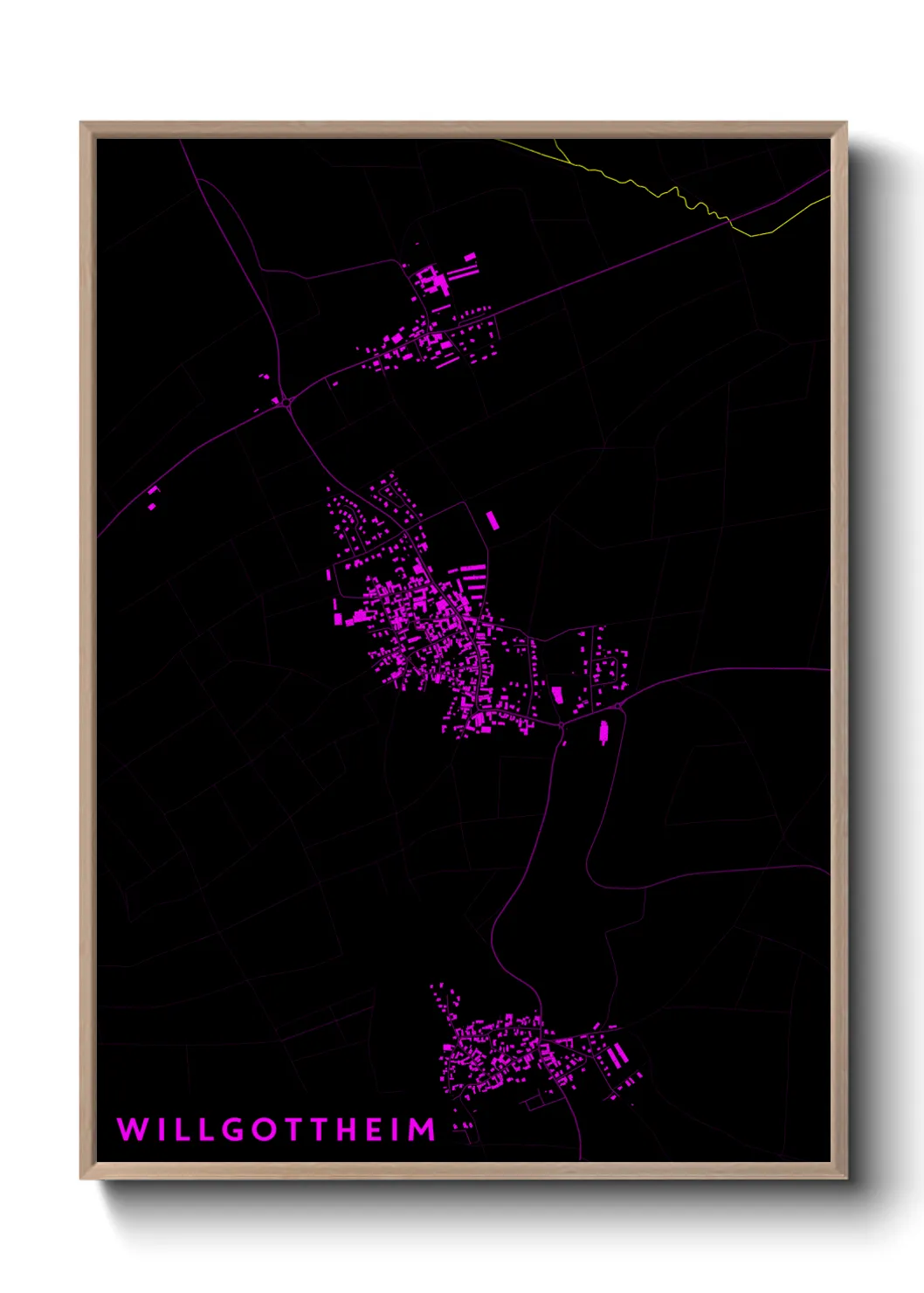 Une affiche de carte sur Willgottheim