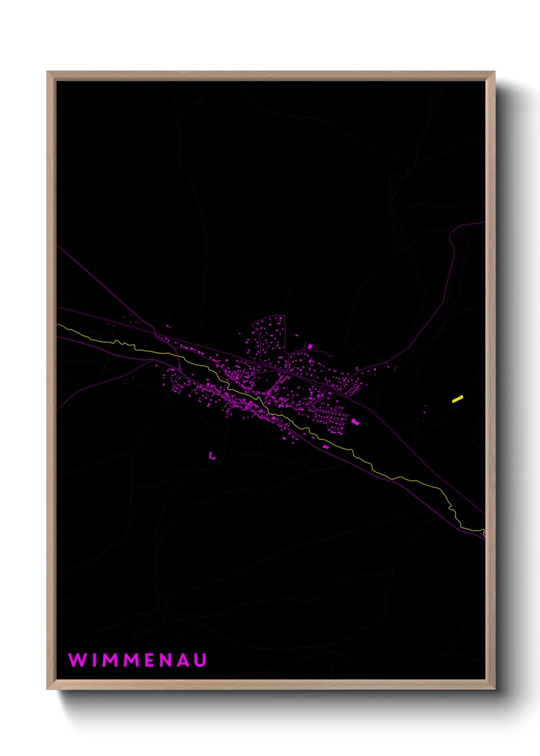 Une affiche de carte sur Wimmenau