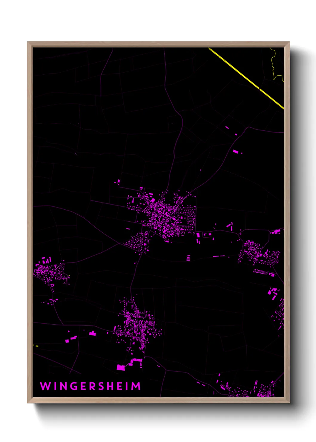Une affiche de carte sur Wingersheim