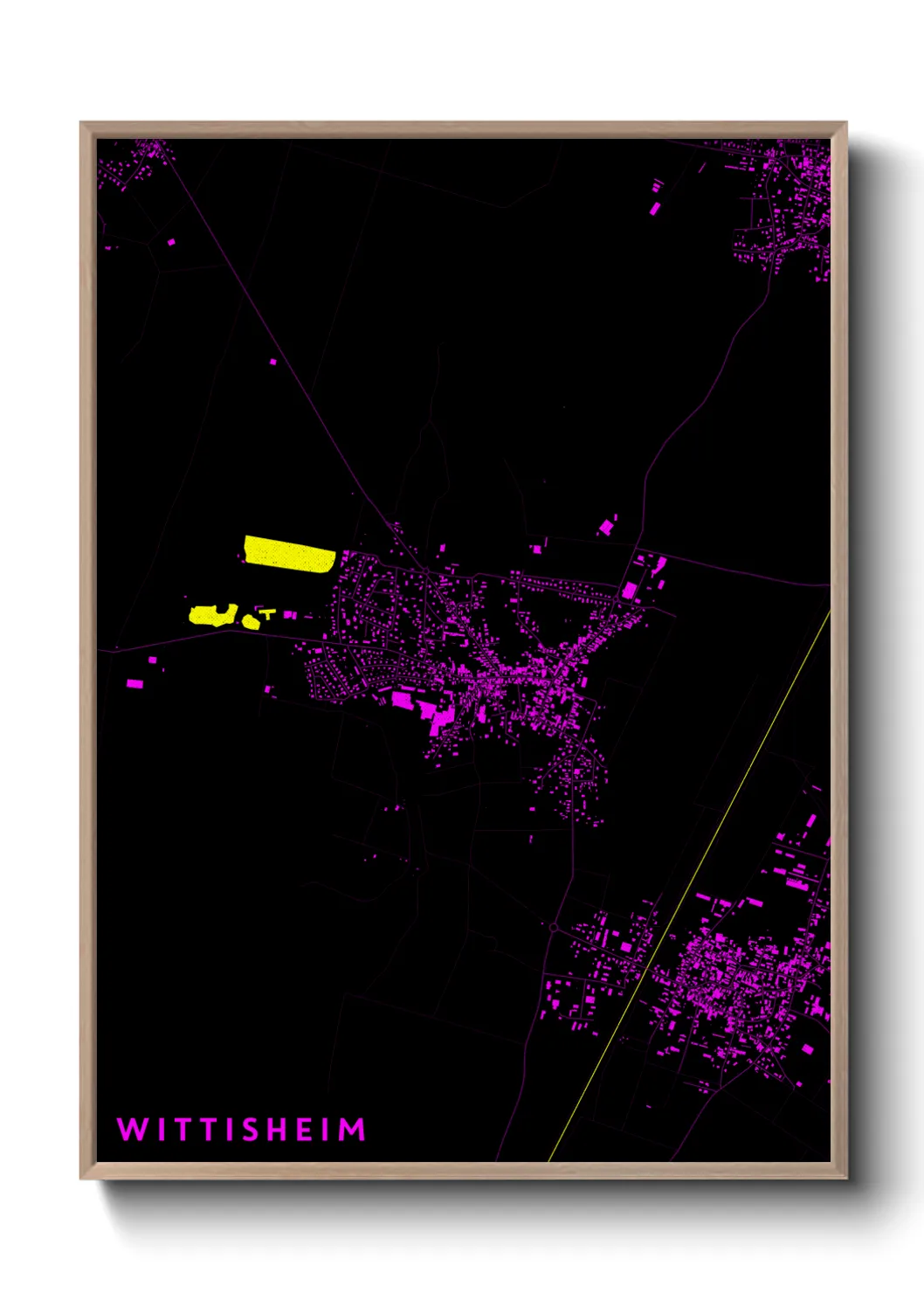 Une affiche de carte sur Wittisheim
