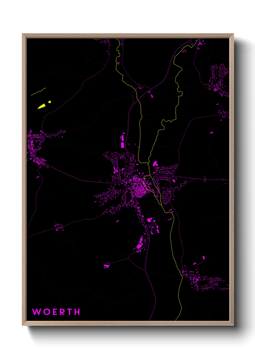 Une affiche de carte sur Woerth